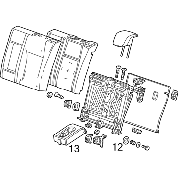 GM 42734109 CUSHION ASM-R/SEAT BK *SHALE