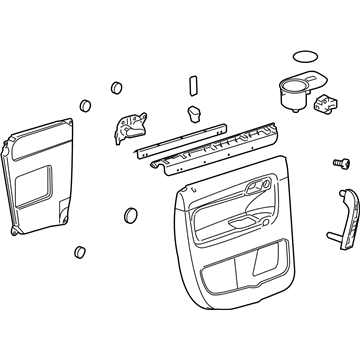 GM 25982550 Panel Assembly, Rear Side Door Trim *Titanium