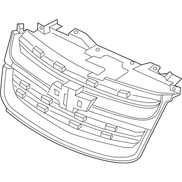 GM 19317812 Grille,Front *Dark Silver