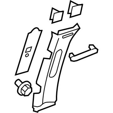 GM 15853987 Molding Assembly, Center Pillar Upper Garnish *Gran L Cshmr