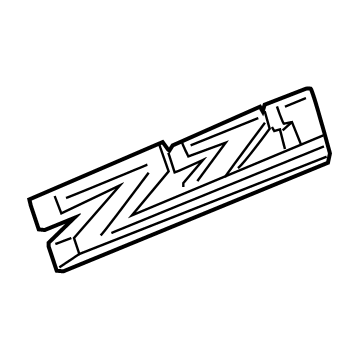 GM 84632695 Plate Assembly, F/Fdr Mktg Pkg Na *Chrome M