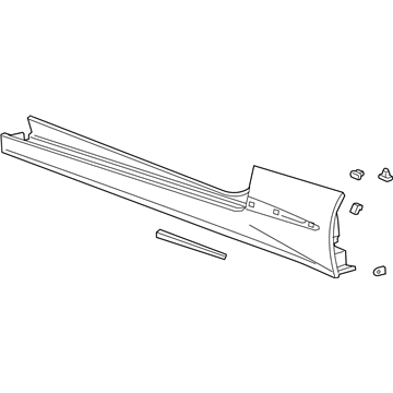 GM 23472363 Molding Assembly, Rkr Pnl *Serv Primer