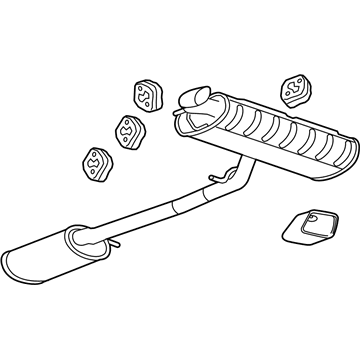 GM 23442413 Muffler Asm,Exhaust (W/ Exhaust Pipe & Tail Pipe)<Use 8C 4035A