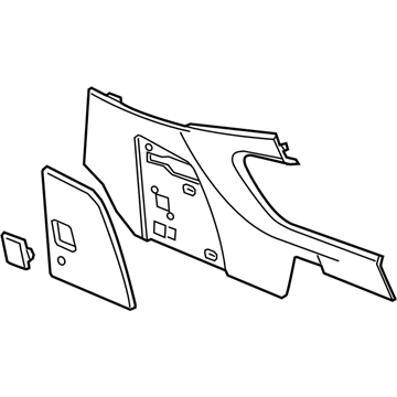 GM 84490346 Panel Assembly, F/Flr Cnsl Extn *Black