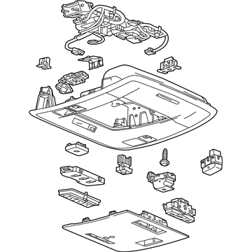 GM 84145824 Console Assembly, Roof *Ash Grey R