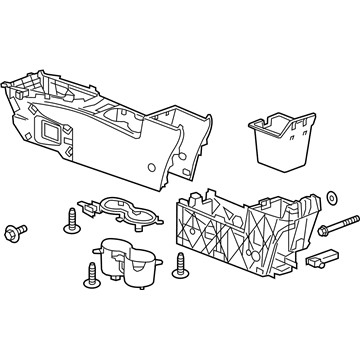 GM 22865944 Console Assembly, Front Floor *Cocoa U