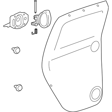 GM 25853890 Trim Assembly, Rear Side Door *Gray L