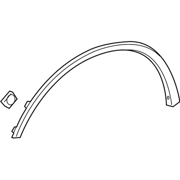 GM 20814280 Flare Assembly, Front Fender *"No Color"