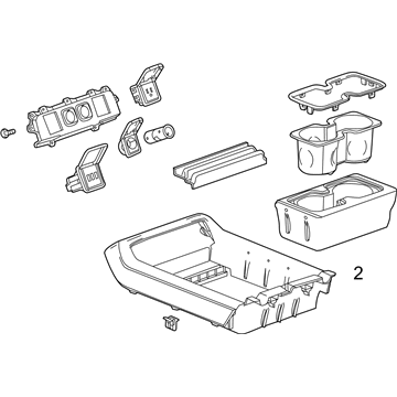 GM 84092090 Plate Assembly, Front Floor Console Trim *Synthesis