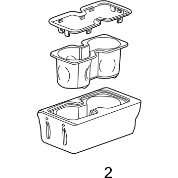 GM 23467147 Holder Assembly, Front Floor Console Cup *Burnish H