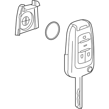 GM 13504258 Key Assembly, Door Lock & Ignition Lock Folding (W/ Remote Control Door