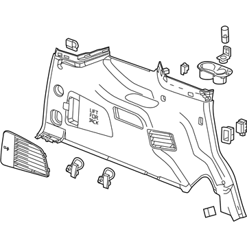 Cadillac 23407868 Lower Quarter Trim