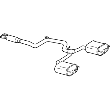 GM 15144839 Exhaust Muffler Assembly (W/ Exhaust Pipe & Tail Pipe)