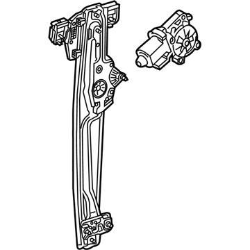 GM 84043806 Rear Driver Side Power Window Regulator And Motor Assembly (Lh)