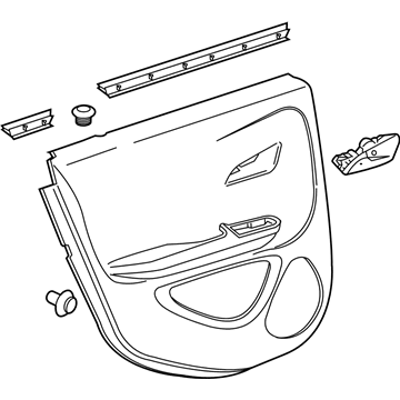 GM 22778339 Trim Assembly, Rear Side Door *Cut Grass