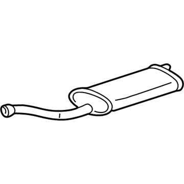 GM 15739181 Muffler Assembly, Exhaust (W/ Exhaust Pipe & Tail Pipe)*Marked Print