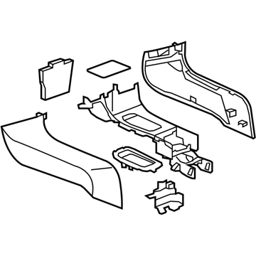 GM 25933405 Console Assembly, Front Floor Front *Ebony