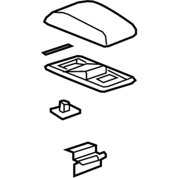 GM 15807205 Door Assembly, Front Floor Console Compartment (W/ Armrest) *Light Ttnum