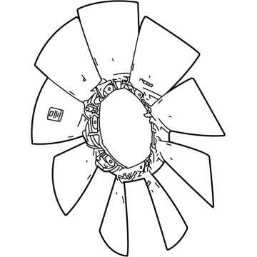 2021 Chevy Silverado 3500 HD Radiator fan - 84012677