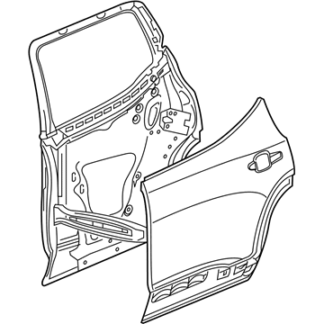 GM 84391443 Door Assembly, Rear Side