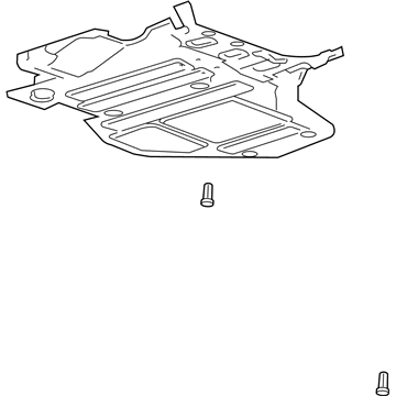 2013 Chevy Malibu Underbody Splash Shield - 23258346