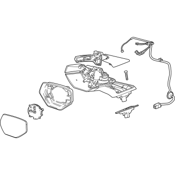 GM 84851431 Mirror Assembly, O/S Rr View (W/O Cvr)