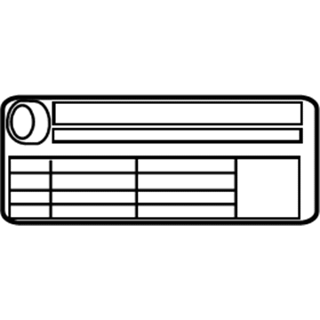 Cadillac 19206430 Tire Info Label