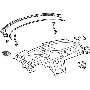 GM 84383170 Pad Assembly, Instrument Panel Trim *Titanium