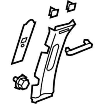 GM 22821219 Molding Assembly, Center Pillar Upper Garnish *Gran Opl Gry