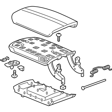 GM 84712105 Armrest Assembly, F/Flr Cnsl *Dk Galvanizee