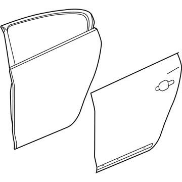 GM 23282697 Door Assembly, Rear Side (Lh)