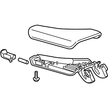 GM 84149132 Armrest Assembly, Front Floor Console *Black