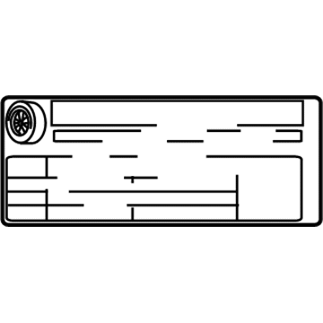 Chevy 19206430 Tire Info Label