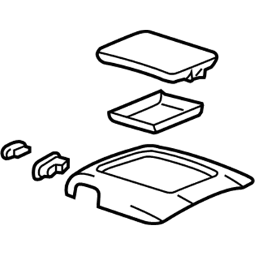 GM 15178472 Lid, Folding Top Stowage Compartment *Shale