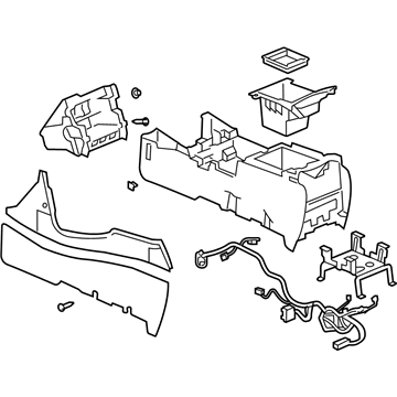 GM 88987014 Console,Front Floor *Shale