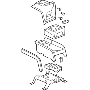 GM 25913701 Compartment Assembly, Front Floor *Light Cashmere