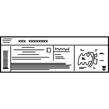 Cadillac 89017362 Emission Label