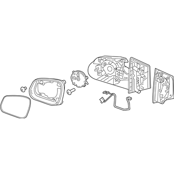 GM 94781629 Mirror Assembly, Outside Rear View W/O Cover