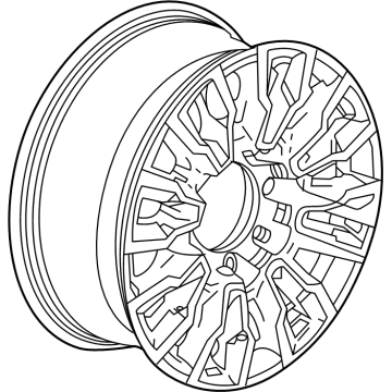 GM 84428945 18x8-Inch Multi-Spoke Wheel in High Gloss Black