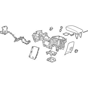 GM 23457657 Console Assembly, Front Floor *Titanium