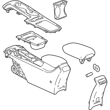 GM 42654594 Console Assembly, F/Flr *Black