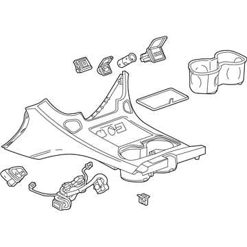 GM 84127435 Plate Assembly, Front Floor Console Trim *Dune