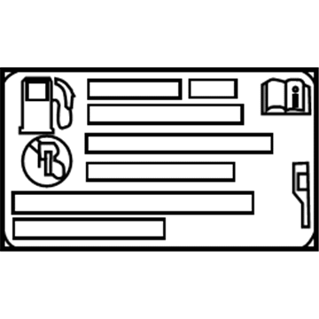 GM 84089678 Label, Fuel Recommendation