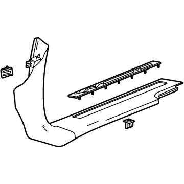 GM 84701452 Molding Assembly, Front S/D Sill Garn *Fawn