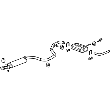 2004 Chevy Malibu Exhaust Pipe - 15828657