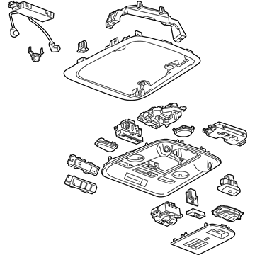 GM 84009571 Console Assembly, Roof *Black