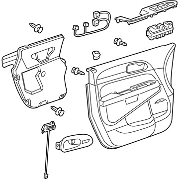 GM 23143912 Trim Assembly, Front Side Door *Mink