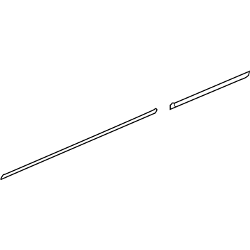 GM 95416966 Front and Rear Smooth Door Moldings in Lime