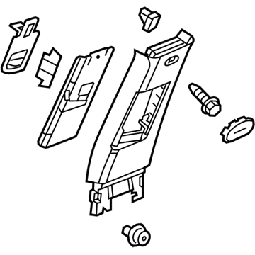 GM 20952460 Panel Assembly, Center Pillar Upper Trim *Gran Titanim