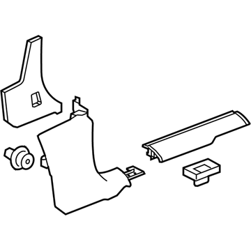 GM 23241167 Molding Assembly, Body Hinge Pillar Garnish *Black